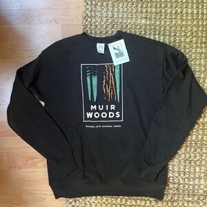Black Muir Woods Crewneck Sweater
